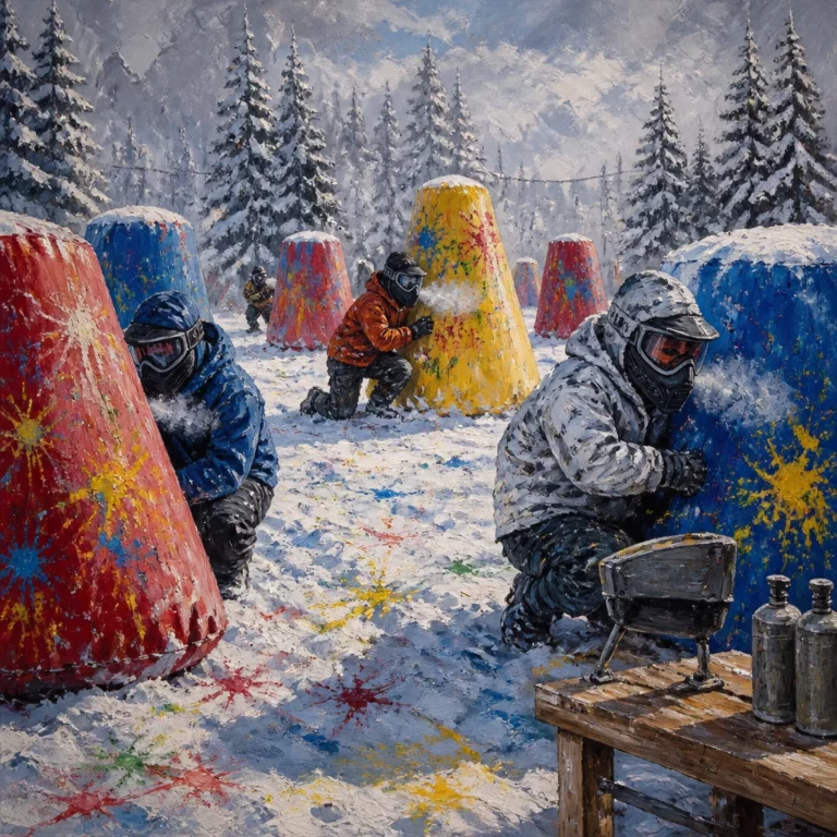 Пейнтбол зимой: особенности игры
